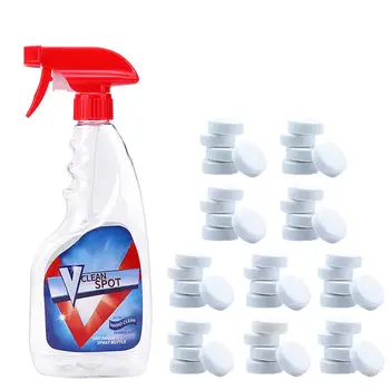 

Multifunctional Effervescent Tablet + Spray Bottle Set Protective Role Home Car Windshield Glass Cleaner Concentrate Tablet Tool