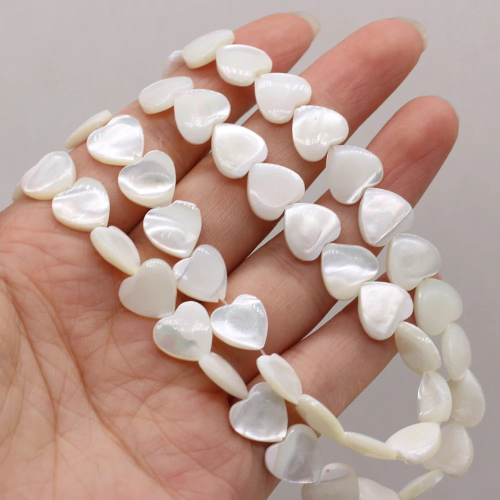 

Hot Selling Natural Shell White Heart-shaped Beaded Wholesale DIY Jewelry Making Necklace Bracelet 6-20mm