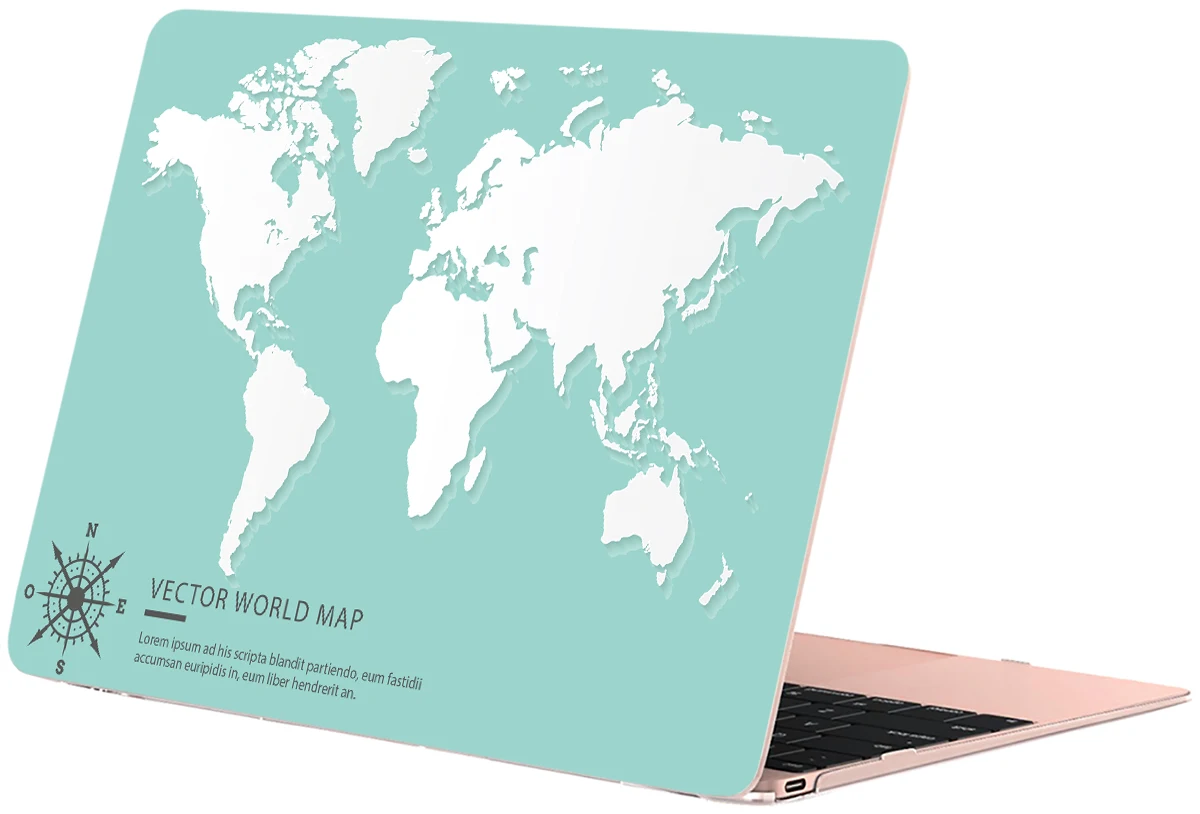 Чехол Sykiila для Macbook Air 13, чехол с рисунком карты мира, чехол с принтом Air 11 Pro 12 13 15 retina Touch Bar, чехол с индивидуальным дизайном