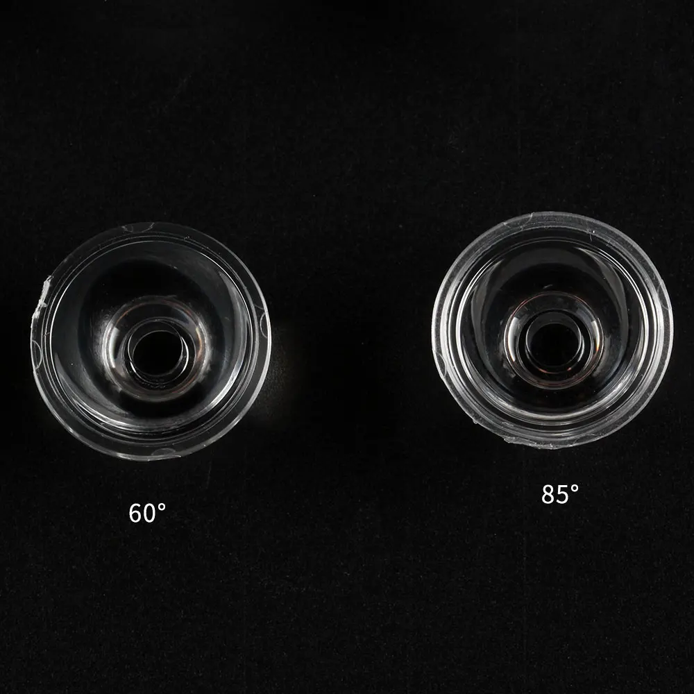 5/10/15/20/30/45/60/85도 20MM TIR 렌즈, 플랫 스타일, 3535 LED(xp,sst20,LH351D 등)