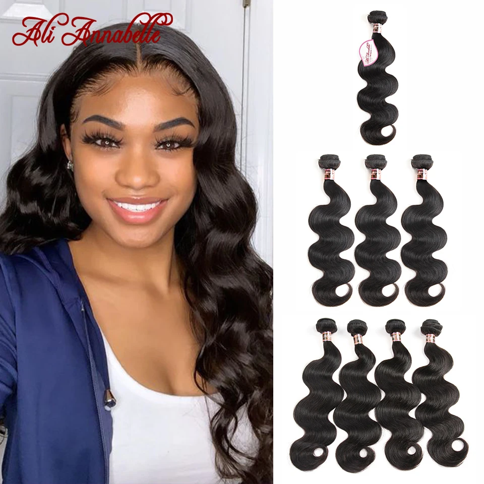 HAIR Human-Hair-Bundles Body-Wave Ali Annabelle Peruvian Hair-Extensions Deals Natural-Color
