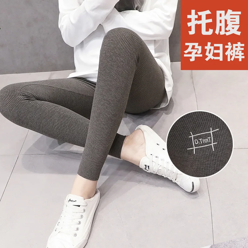 

Leggings for Pregnant Woman Spring And Autumn Outer Wear 2019 New Style Fashion Maternity Clothes Capri Abdominal Support Skinny