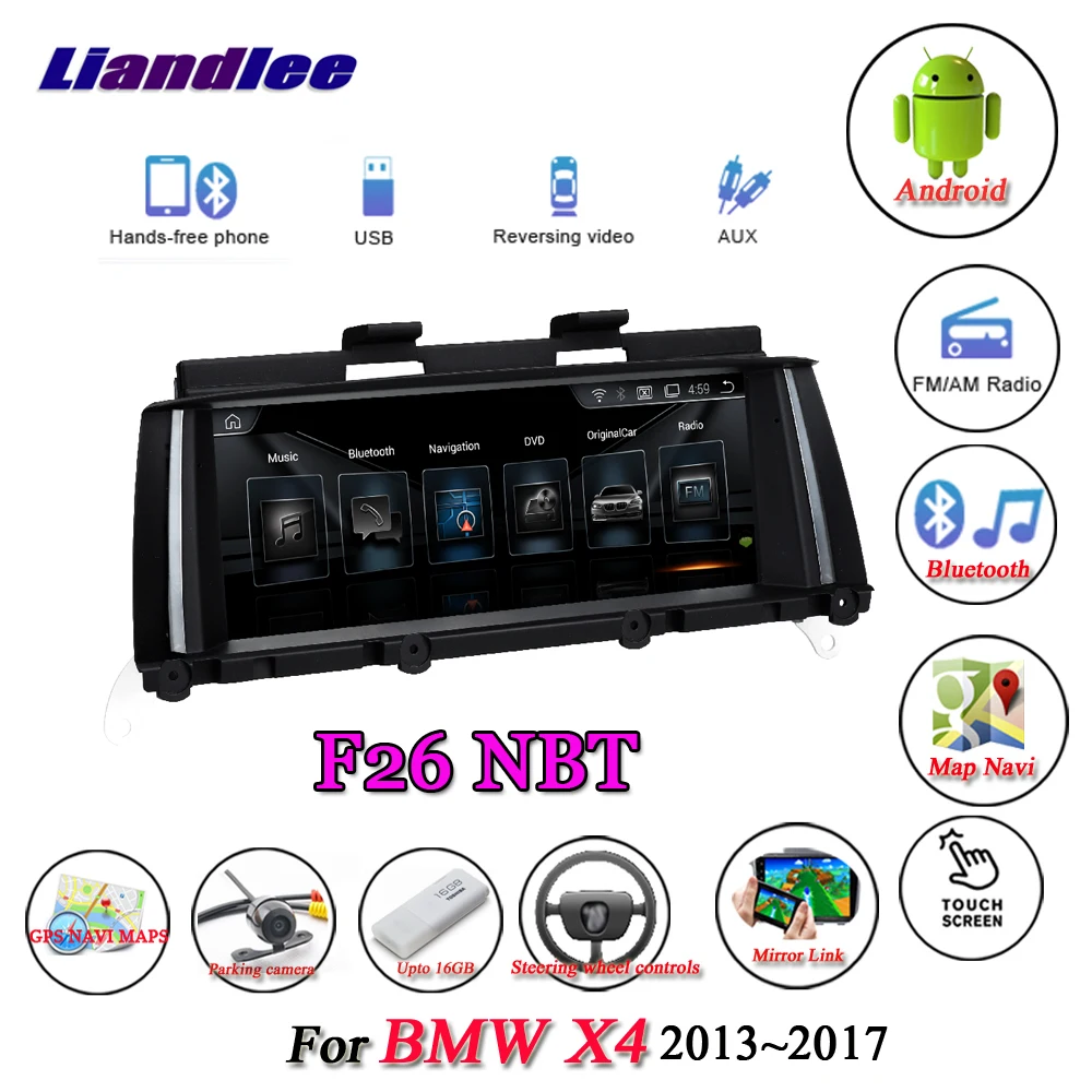 

For BMW X4 F26 2013-2017 Original NBT System Android 10.0 Player Multimedia Carplay Androidauto GPS Navigation HD Screen