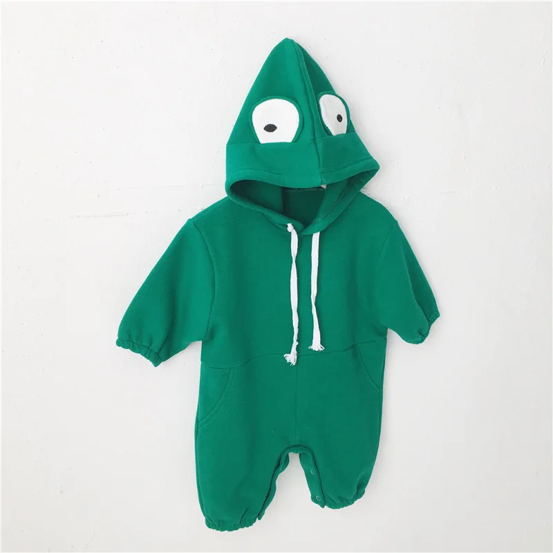 Осенний Детский комбинезон для мальчика, Модный комбинезон с капюшоном для девочки, Детский комбинезон с длинными рукавами, одежда для малышей