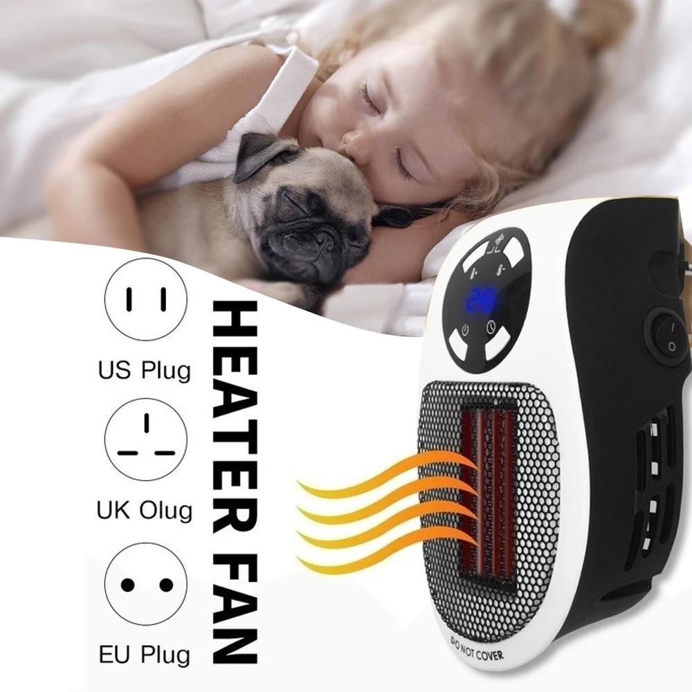 Portable Electric Heater Plug In Wall Heater Room Heating