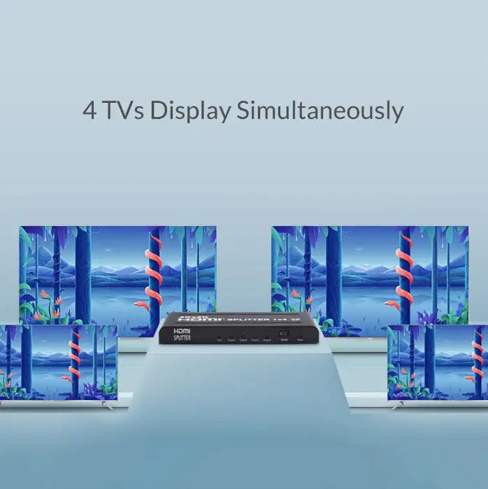 4K HDMI разветвитель 1 в 4 Выход 1,4 HDMI переключатель разветвитель 1x4 AWG26 HDMI конвертер адаптер 3D DTS DSD AC3 LPCM7.1 для HDTV PS4 DVD