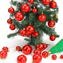 37 шт./лот 4-8 см Смешанные Рождественские Елочные мячики елочные шары украшения для дома красные рождественские вечерние Подвесные Подарки
