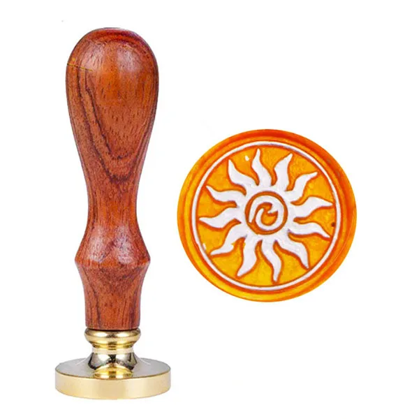 1 wax seall stamp Пламя воск печать штамп Винтаж на заказ ваш дизайн Elegangt натуральный Палисандр Ручка уплотнения воск комплект печатей подарок - Цвет: 1 wax seall stamp