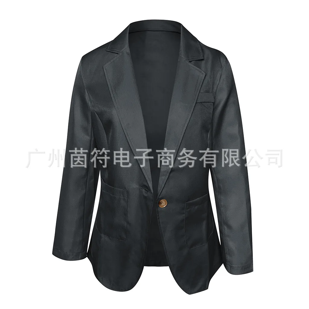 EBay Amazon Wish конфетного цвета с длинным рукавом костюм Commuter Slim Fit похудение пальто женщин