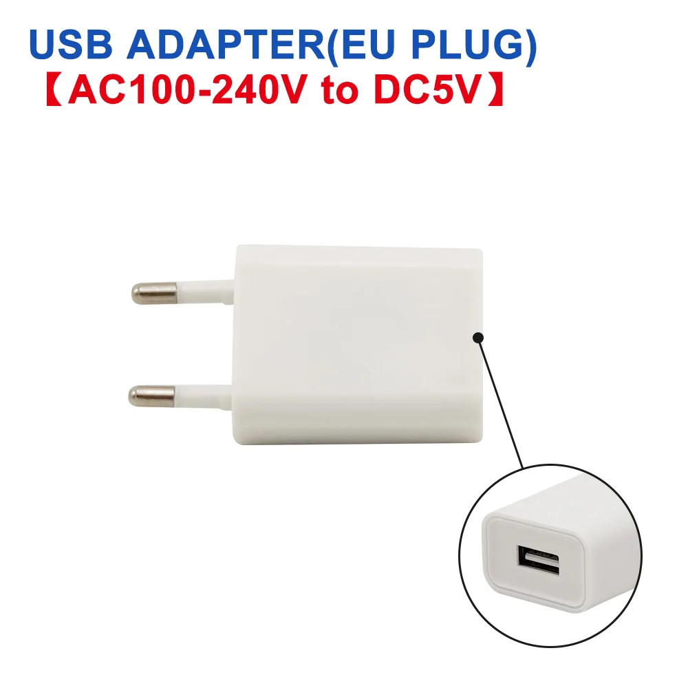 Adapter (EU) DC5V мини USB светодиодный Ночной светильник 3 светодиодный s 8 светодиодный s 10 светодиодный s 24 светодиодный s книга лампа удлинитель США штекер Адаптер для чтения ноутбука power Bank - Испускаемый цвет: Adapter (EU)