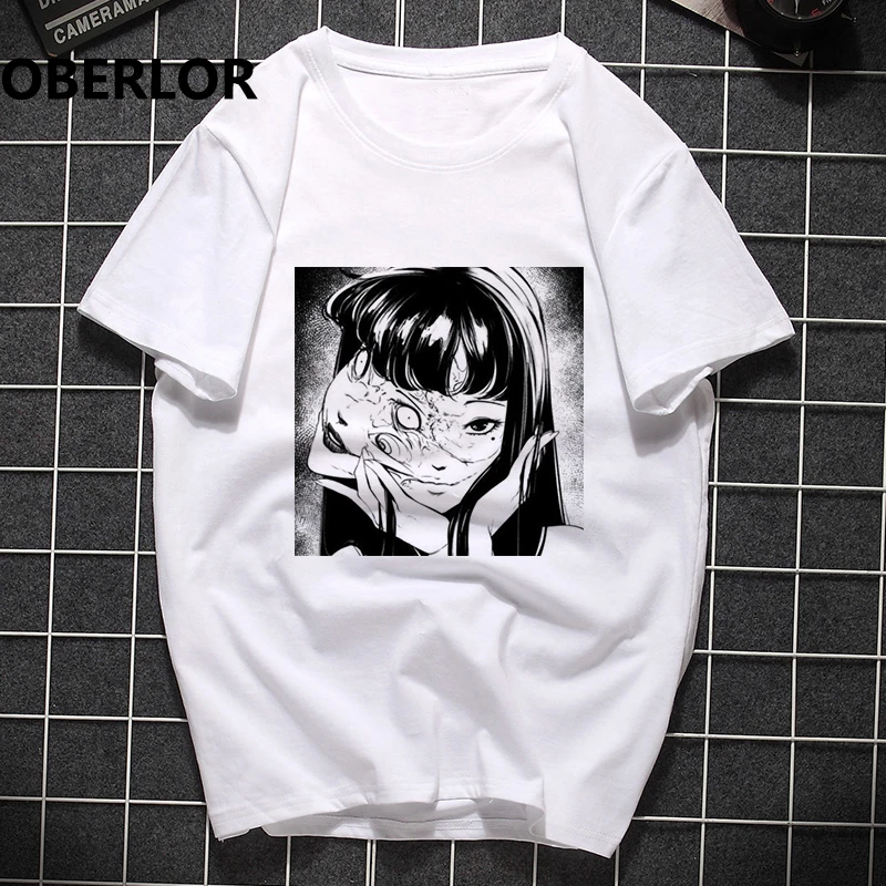 Men Clothes Junji Ito Manga Printing Man S T Shirt Harajuku Short Sleeve Streetwear Aesthetic Clothes Camisetas Hombre T Shirts Aliexpress