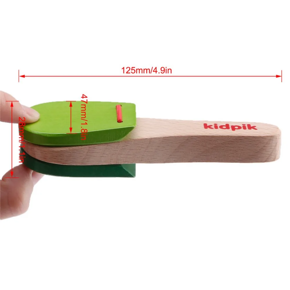 Orff world прекрасные кастанеты для детей, детские деревянные кастаньеты с ручкой, музыкальный инструмент, дошкольное раннее образование, игрушка