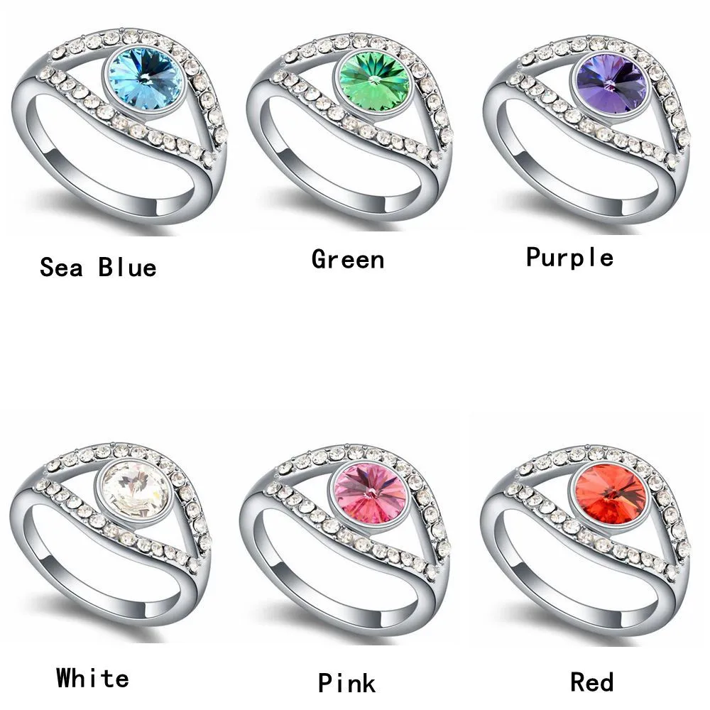 SHDEDE кристаллы от Swarovski палец кольца для свадебное кольцо для женщин модные ювелирные изделия для вечернего наряда вечерние юбилей подарок-16948