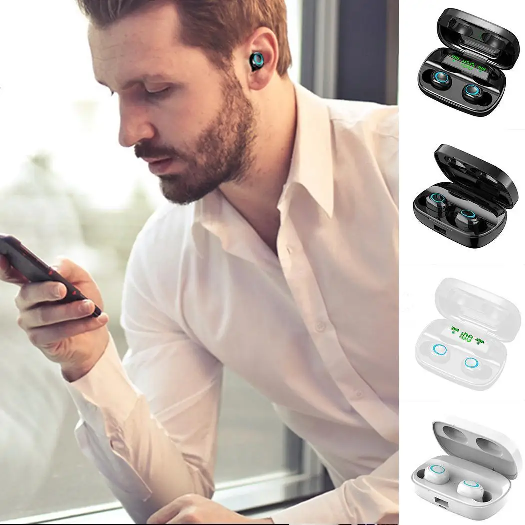 Беспроводная bluetooth-гарнитура, водонепроницаемые музыкальные наушники 3500 мАч с зарядкой 60 мАч 20-20000 Гц да чехол