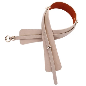 

Fashion D Ring Buckle Waist Faux Leather Luxury Decorated Ceinture Cummerbund Wide Vintage Women Belt Adjustable Strap Dress