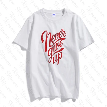 

Never Give Up Women Tshirt Korean Style Aesthetic Punk Vintage Short Sleeve Cotton Plus Size Skipoem Tee Shirt Femme Streetwear