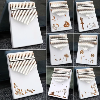 

Body-Musical-Instruments Portable 17 Keys Kalimba White Thumb Piano Sound Board Tuning Sound Beginner Entry Instrument Piano