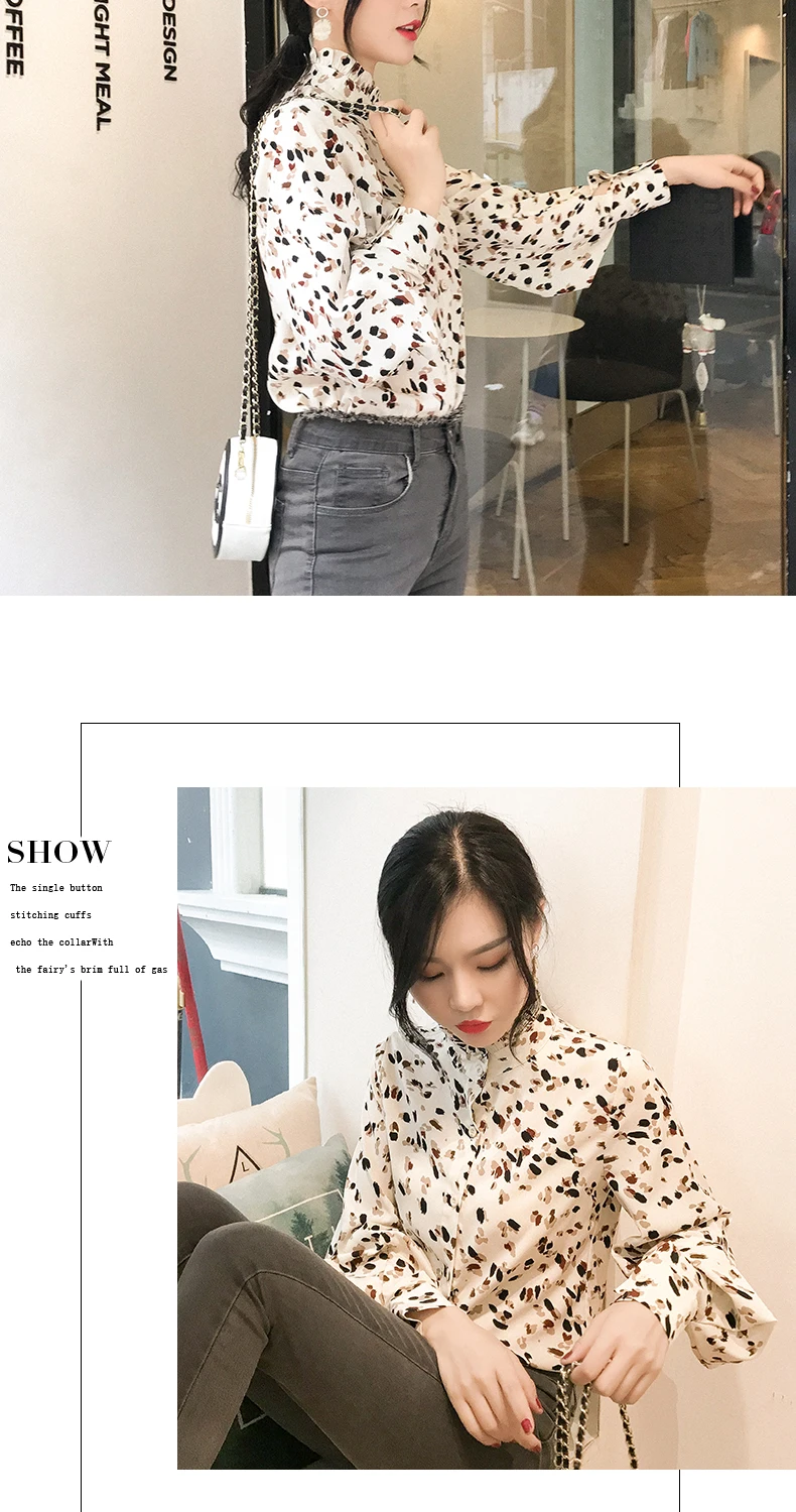 Blusas mujer de moda2019, женская рубашка на пуговицах с цветочным принтом, женские блузки и топы, chemisier femme nouvelle, коллекция 7292 50
