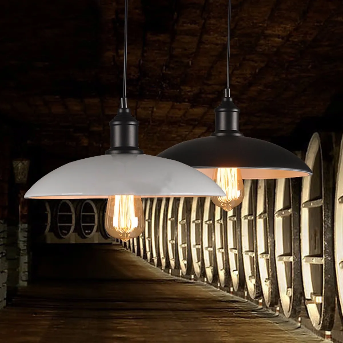 Minimalist Nordic LED Lamp Creative Loft Dinning Room Bar Cafe American Country Metal Vintage Iron Pot Cover E27 Bulbs Lampshade | Освещение