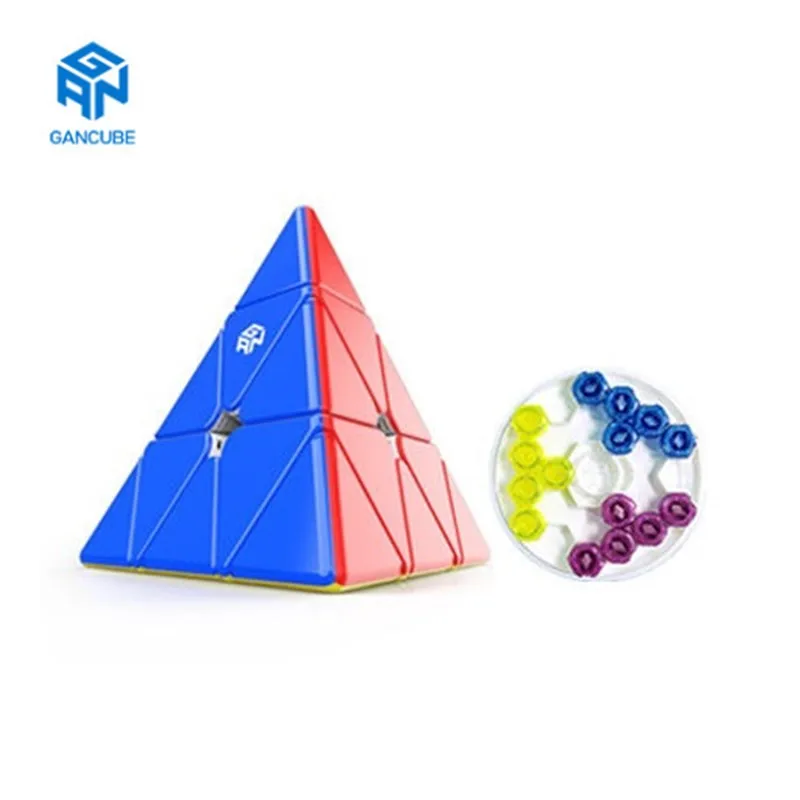 GAN pyramid M Enhanced Core positioning GES+ Magnetic Jinzita 3x3x3 Speed Magic Cube Stickerless 3x3 Triangle Puzzle kids Toys | Игрушки и