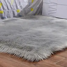 Ковер из искусственной шерсти, удобный, мягкий, простой, Квадратный, пушистый коврик для сиденья, искусственный коврик, Декор для дома в гостиную