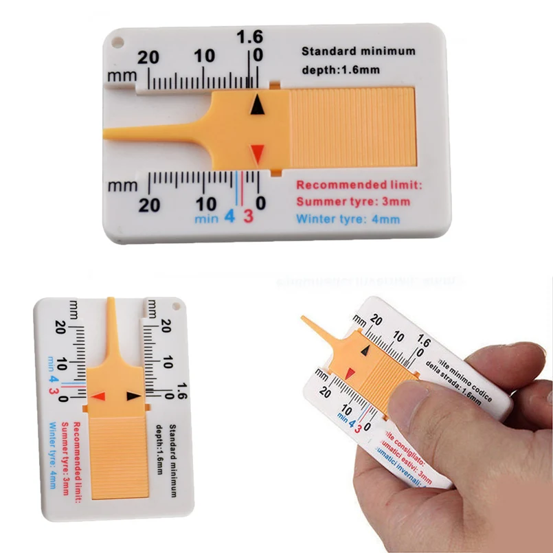 Tire depth gauge tire tread depth gauge caliper car motorcycle station wagon trailer wheel measurement 30N28 (13)