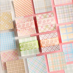 Bloc notes en treillis coloré, 200 feuilles, joli bloc notes décoratif en papier, fournitures scolaires et de bureau, papeterie Kawaii 