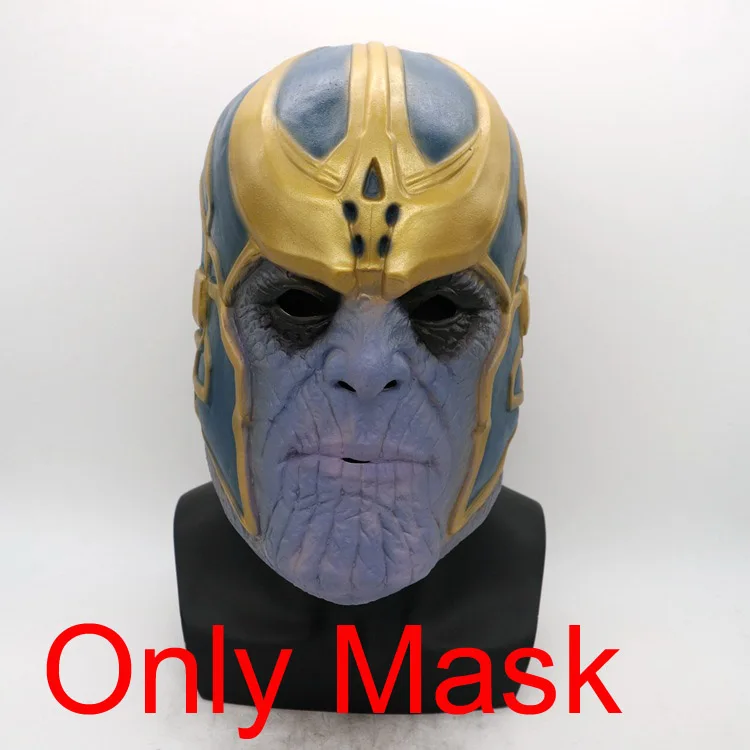 mask Взрослых Мстителей эндшпиль Железный человек Бесконечность рукавицы камни съемный с светодиодный светильник Косплей Костюм Arm Thanos ПВХ перчатки - Цвет: mask