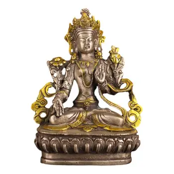 

LaoJunLu Pure Copper Gilt Silver White Mother-Respect Imitation antique bronze masterpiece collection of solitary Chinese