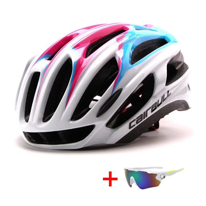 Pink Blue Специализированный DH MTB велосипедный шлем с солнцезащитными очками в форме горного велосипеда дорожный велосипедный шлем спортивный дышащий велосипедный шлем для верховой езды - Цвет: Pink Blue