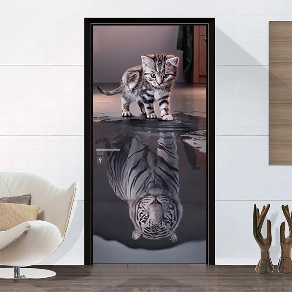 2pcs 3D Tigre Quebrando A Decoração Da Parede, Adesivo Removível De PVC  Auto-adesivo Adequado Para Decoração De Sala De Estar E Quarto Pintura -  Temu Portugal