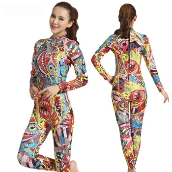 

Diving Suit Female Warm Surf Suit Long Sleeve Connected Sunscreen National Wind Waterproof Mother Snorkeling Suit triathlon