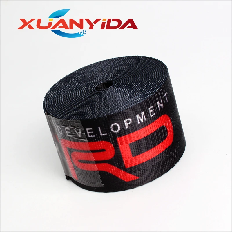 Xuanyida 3,6 метров TRD ремень безопасности для невесты тканевый ремень безопасности для Гоночных сидений автомобиля тканые ремни безопасности ремень аксессуары для автомобиля - Название цвета: TRD BLACK