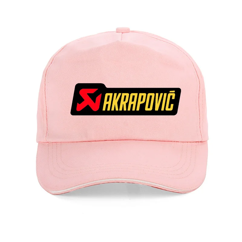 Кепка Akrapovic с логотипом выхлопной системы, высокое качество, хлопок, модная кепка для папы, бейсболки для гоночного автомобиля, унисекс, хип-хоп бейсболка - Цвет: Розовый