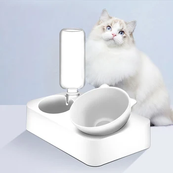 

S/L PP Resin Dog Bowl Pet Automatic Feeder 600ML High Capacity Drinker For Cats Water Dispenser Automatic Pet Dog Feeder