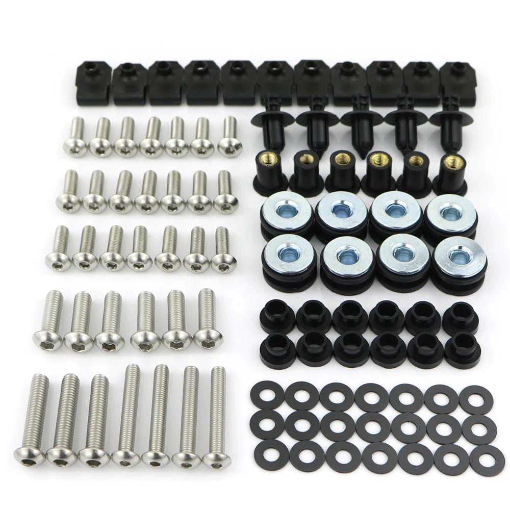 Complete Black Motorcycle Fairing Bolt Screws Fit for YAMAHA 2006 2007 YZF R6 New Hardware Kit 