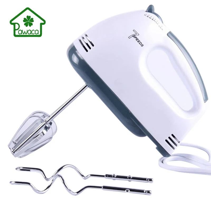 

Pawaca Stainless Steel Electric Handheld Egg Beater Milk Frother Foamer Whisk Mixer 7-Speed Home Handheld Kitchen Auto Stir Tool