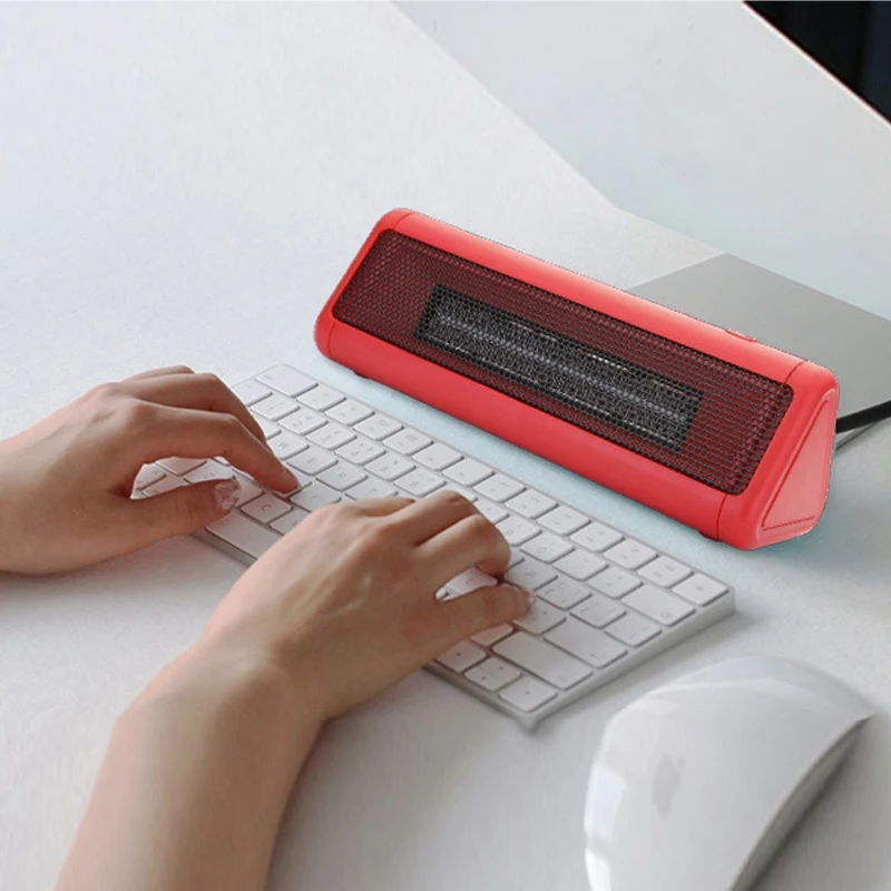 300W Portable Electric Heater Mini Desktop Heater Home Office with European Standard Plug