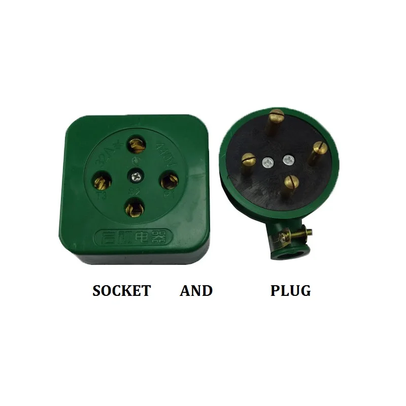 PLUG AND SOCKET Розетка 32А 440 В Трехфазная четырехпроводная штепсельная розетка двигатель 4PIN розетка водонепроницаемый и анти-осень промышленная штепсельная розетка - Цвет: PLUG AND SOCKET
