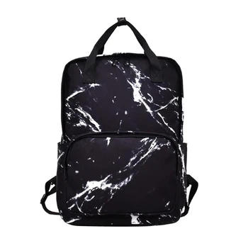 

Women Backpack Large Canvas Backpack Casual Female Travel Back Pack For Teenage Girls Female School Student Bags Marble Texture