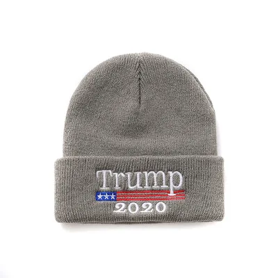 A1 Модная вышитая шапка с надписью «2020TRUMP» для мужчин и женщин, вязаная теплая зимняя шапка, Уличная Повседневная Толстая велосипедная ветронепроницаемая шапочка-маска - Цвет: A1