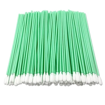 

200 PCS Cleanroom Foam Swab- Replace Alpha Swab with Long Handle Knit Polyester Swab for Inkjet Printing Optical Equipment