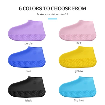 

Boots Waterproof Shoe Cover Silicone Material Unisex Shoes Protectors rubber Rain Boots cover thickened non-slip wear-resistant