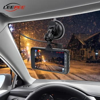 

LEEPEE Car Dash Cam DVR Camera Dual Lens Driving Recorder Video Dashcam High-definition Full HD 1080P IPS LCD Auto Accessories