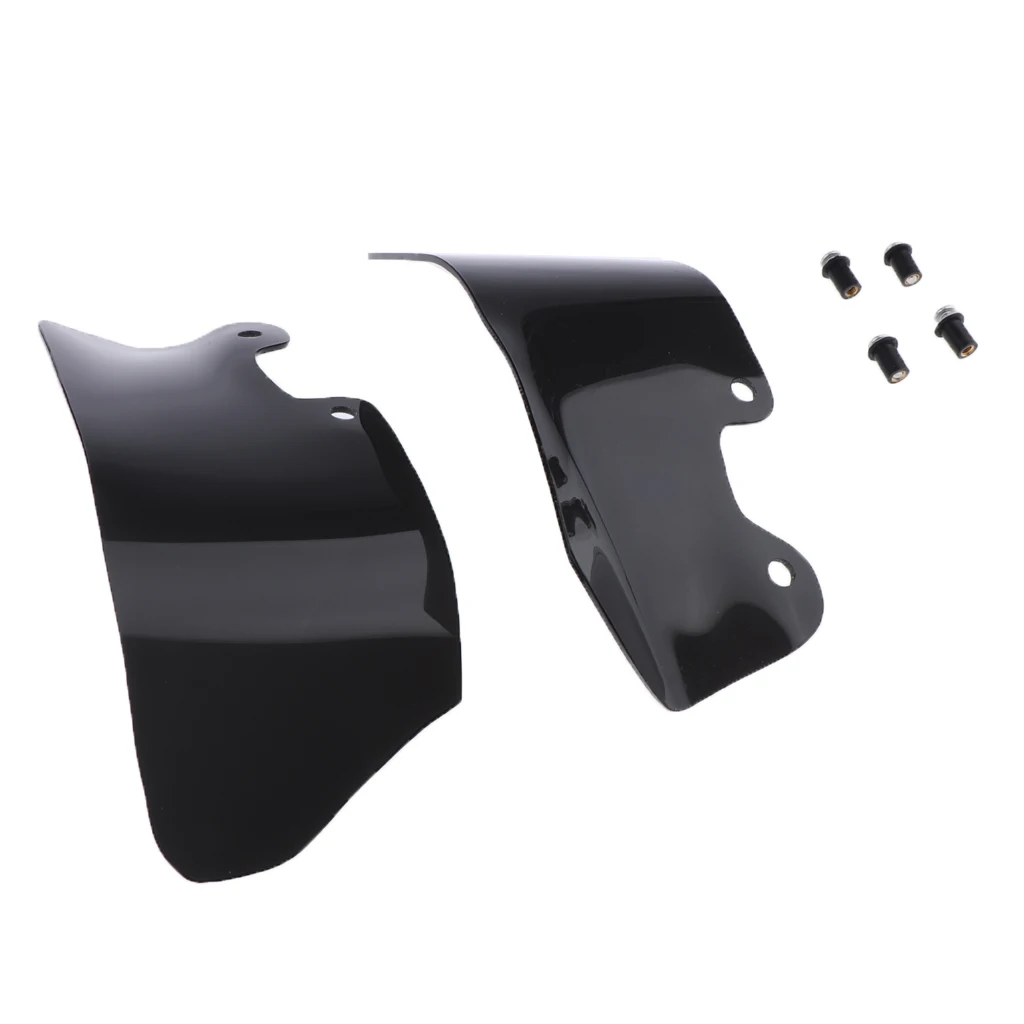 Motorcycle Left Right Side Wind Deflector Windscreen Spoiler Shield for BMW R1200GS, Black