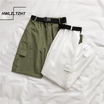 

HWLZLTZHT Autumn 2020 Loose Harajuku Belt Harem Pants Students High Waist Casual trousers Spring Sweatpants Women