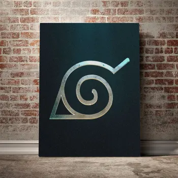 

Konoha Logo Naruto Anime Manga Poster Canvas Wall Art Decoration prints for living Kid Children room Home bedroom decor painting