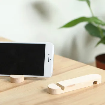 

[Can Add Logo] Lazy Desktop Mobile Phone Bracket Wood Mobile Phone Stand Tablet Computer Stand Portable Universal Mobile Phone H