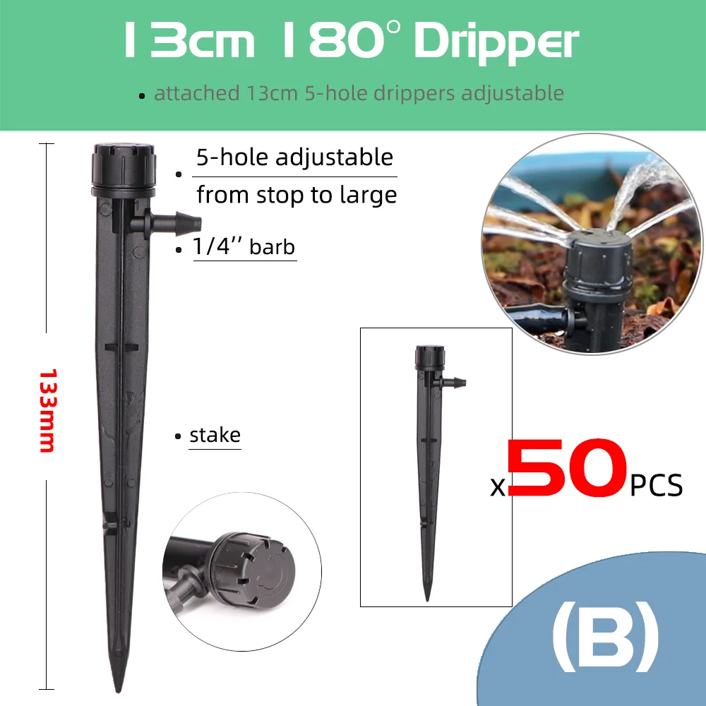 Garden Watering Drip Irrigation Sprinkler Adjustable 360 Degree Drippers Inserting Ground Fit 4/7mm Hose Greenhousse Yard garden sprinkler plants irrigation kits irrigation sprinklers drip irrigation drip irrigation sprinklers