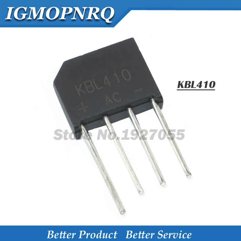 5 шт. KBL410 KBL-410 4A 1000V однофазный диодный выпрямительный мост плоский мост однофазный выпрямитель